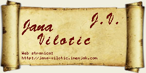 Jana Vilotić vizit kartica